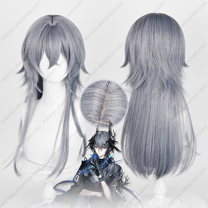 Anime Cosplay Blue Hair - Arknights Logo 'S Cosplay Pruik 62Cm