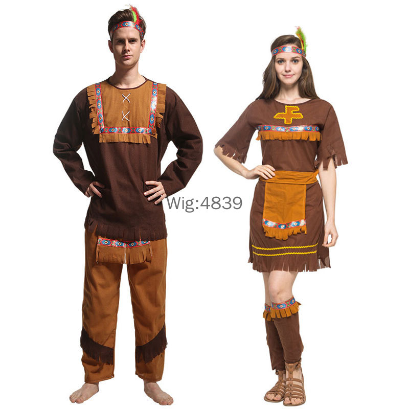 Anime Cosplay Couple - Halloween kostuum volwassen paar Indiase inheemse
