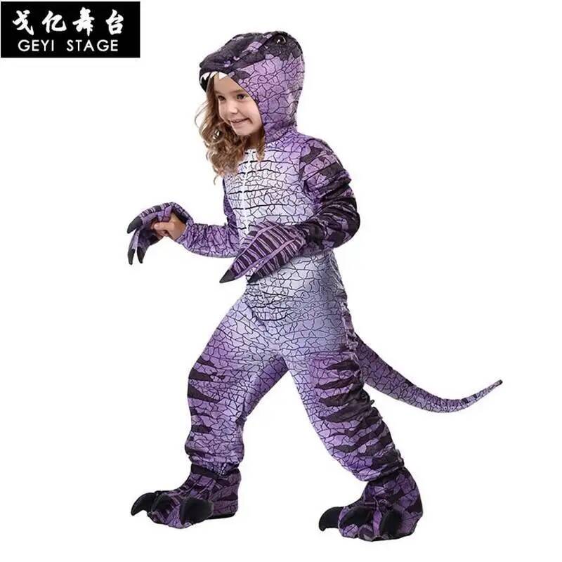 Anime Cosplay Jumpsuit - Raptor Halloween nieuwe Paarse Raptor Jurassic