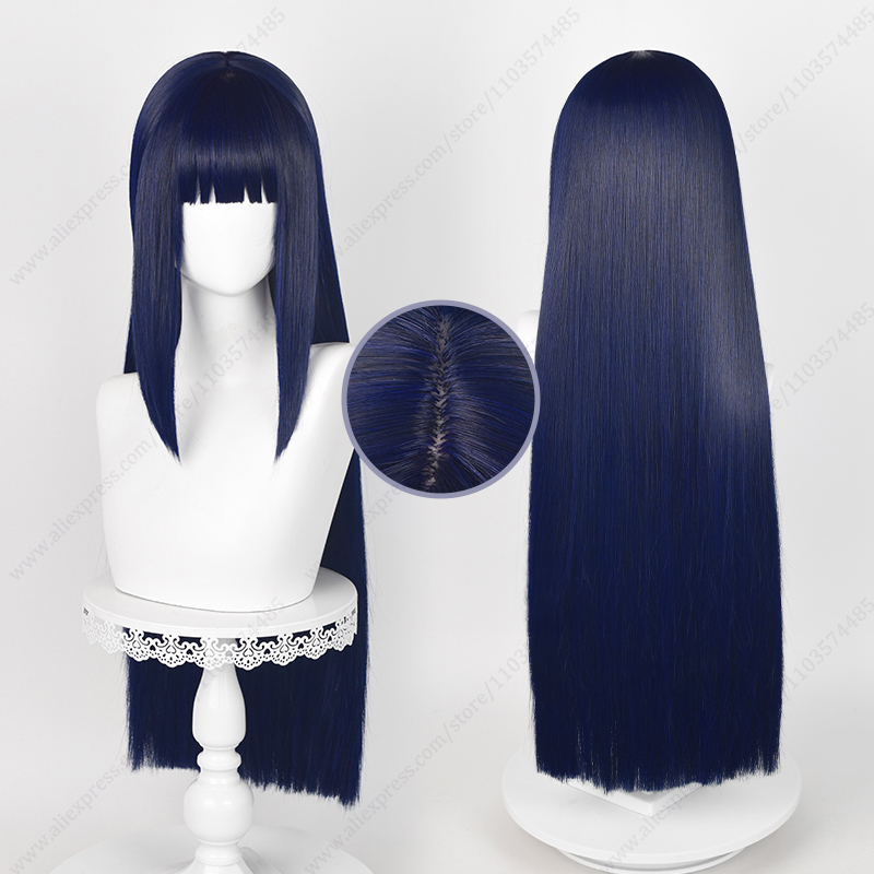Anime Cosplay Blue Hair - Hinata Hyuga Cosplaypruik Blauw Zwart Vrouwenhaar
