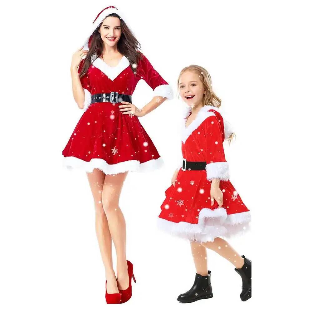 Anime Cosplay Ladies - Cosplay Kerstkleding Damesjurk Rode Kerstman Jurk