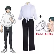 Anime Cosplay Couple - Anime Cosplay Set Witte Top met