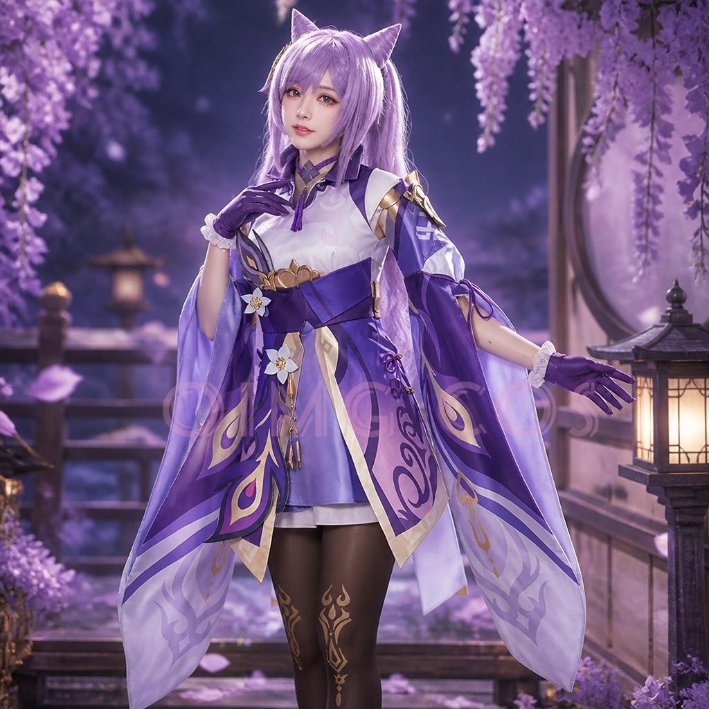 Genshin Impact Keqing Cosplay  - Anime Cosplay Jumpsuit recensie en prijs